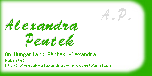 alexandra pentek business card